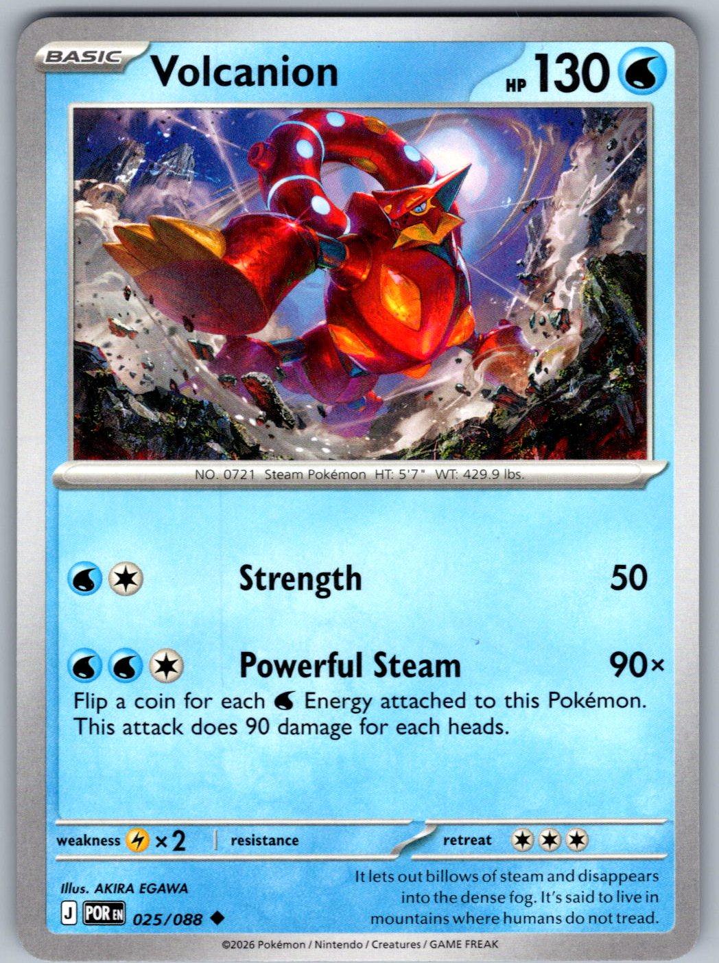 Volcanion 025/088 Perfect Order Pokemon