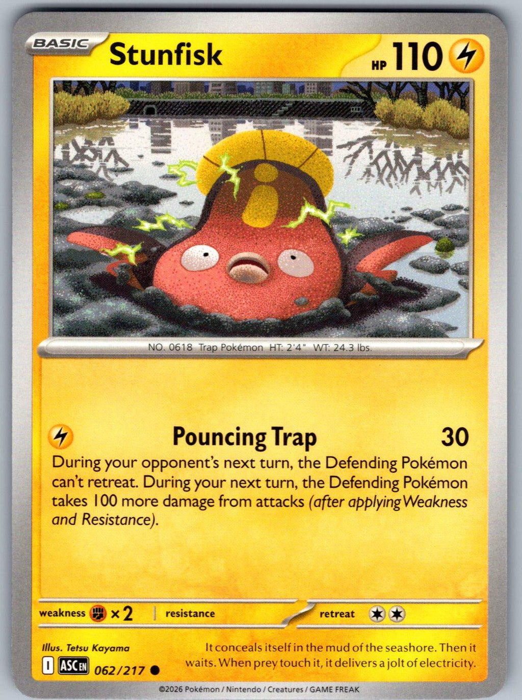 Stunfisk 062/217 Ascended Heroes Pokemon