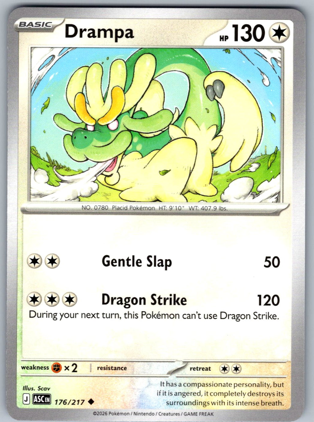 Drampa 176/217 Ascended Heroes Pokemon