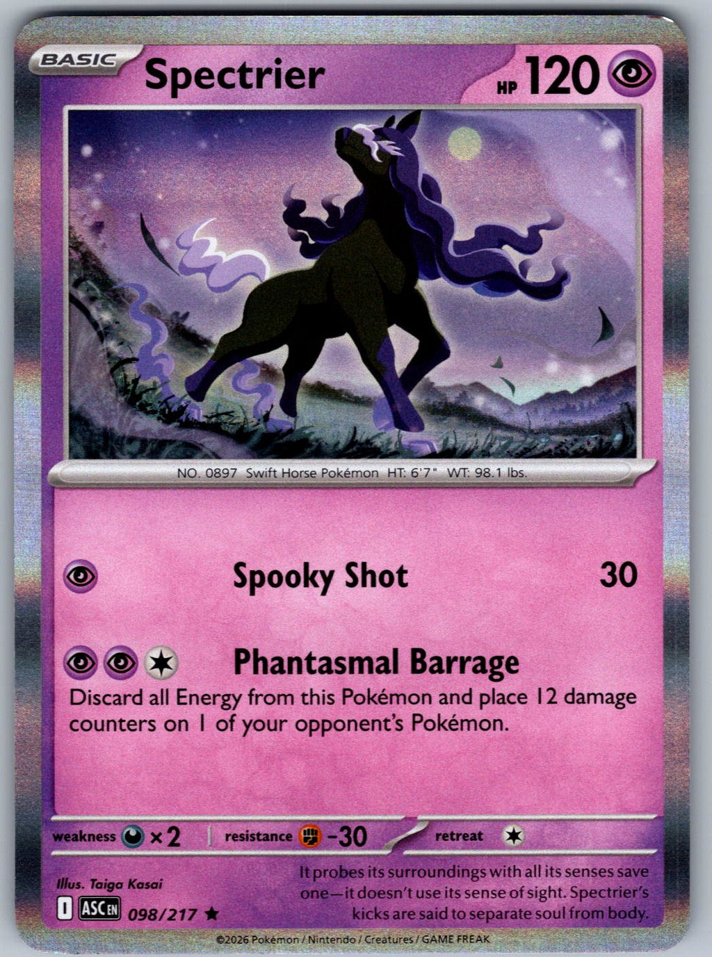 Spectrier 098/217 Ascended Heroes Pokemon Holo