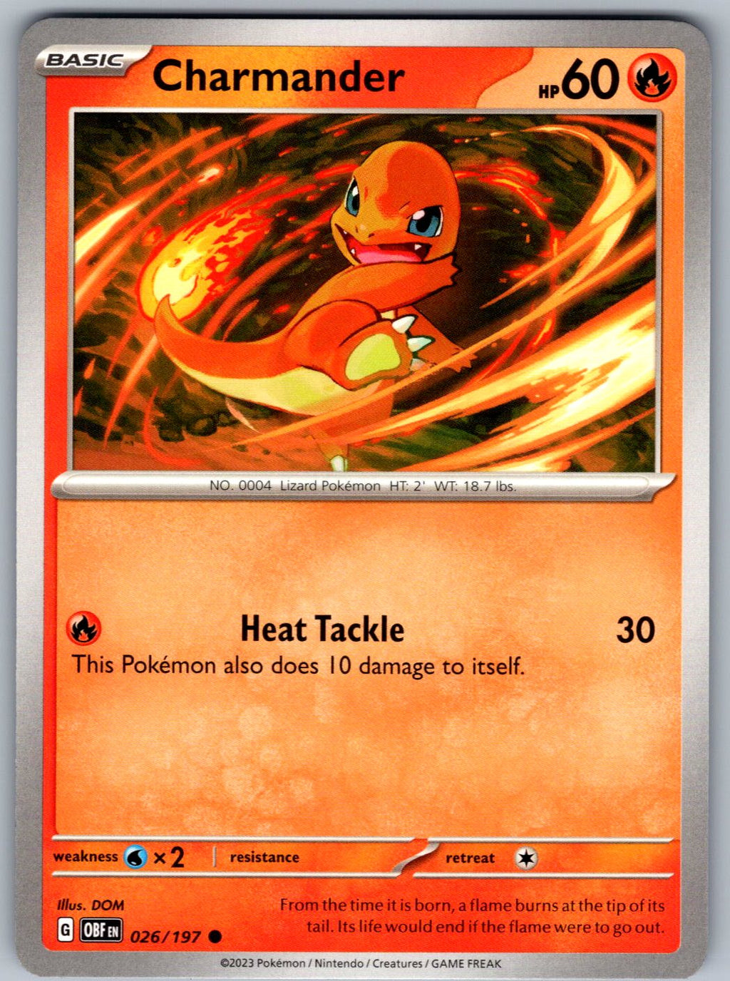 Charmander 026/197 Obsidian Flames Pokemon