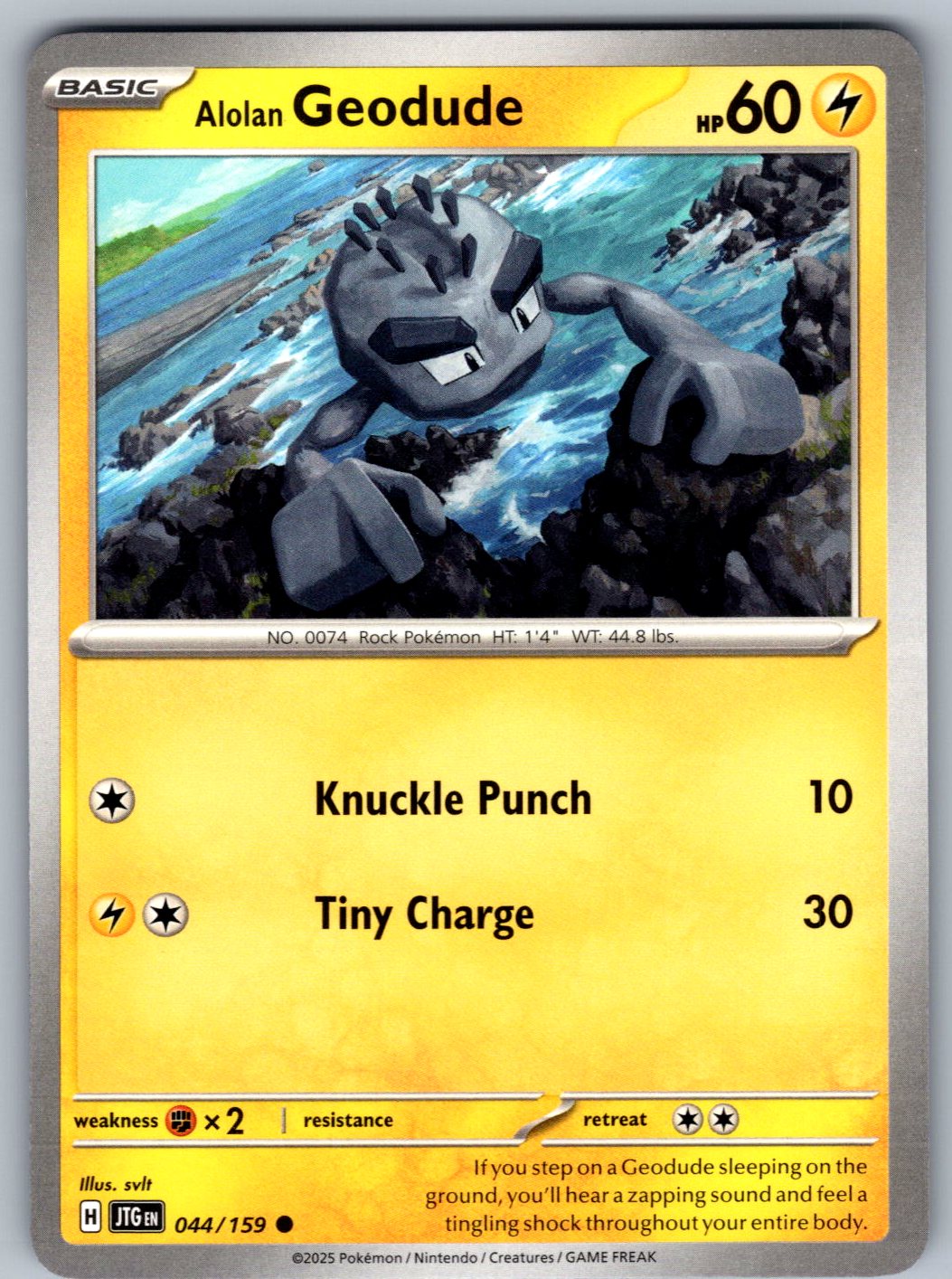 Alolan Geodude 044/159 Journey Together Pokemon