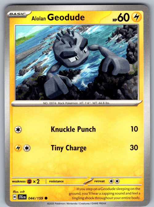 Alolan Geodude 044/159 Journey Together Pokemon