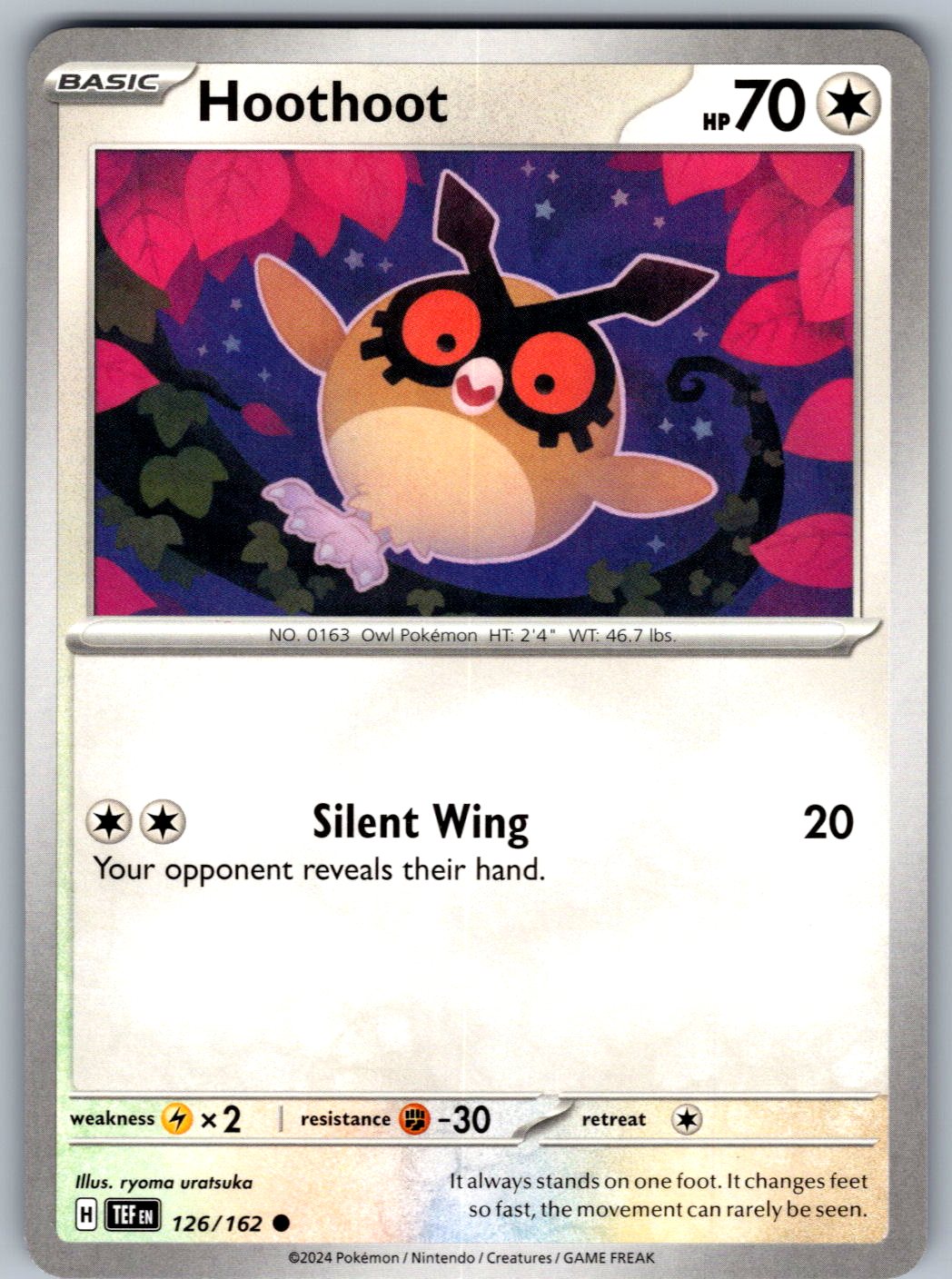 Hoothoot 126/162 Temporal Forces Pokemon