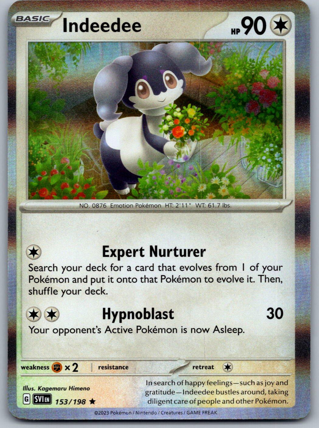 Indeedee 153/198 Scarlet & Violet Pokemon Holo