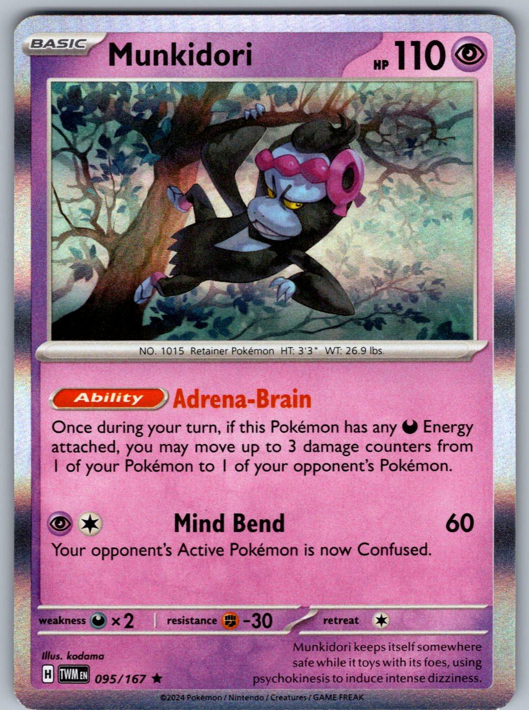 Munkidori 095/167 Twilight Masquerade Pokemon Holo