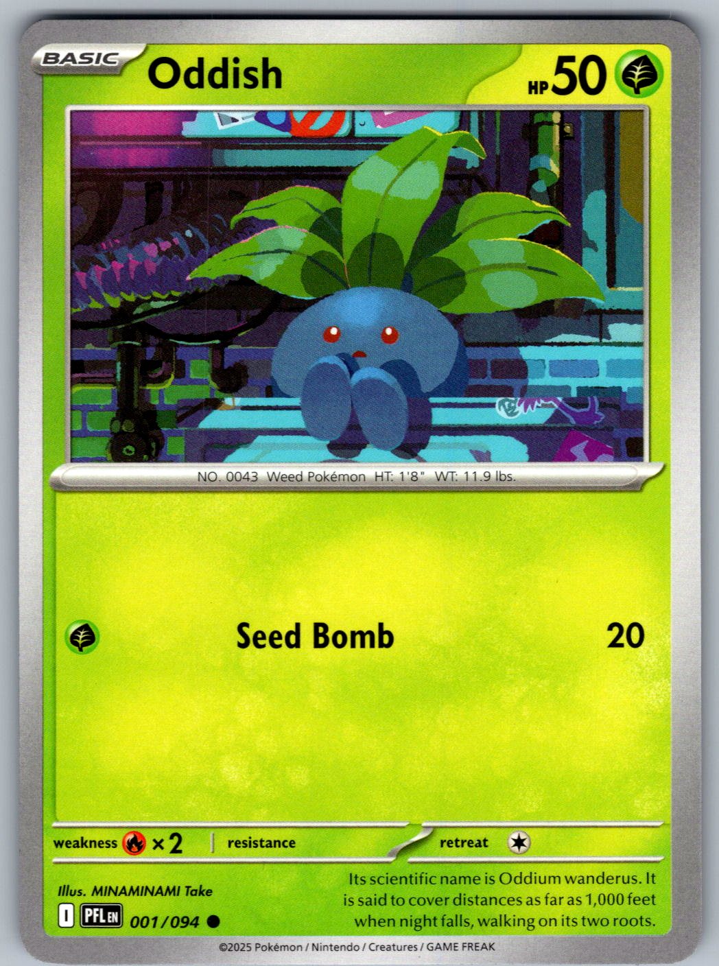 Oddish 001/094 Phantasmal Flames Pokemon