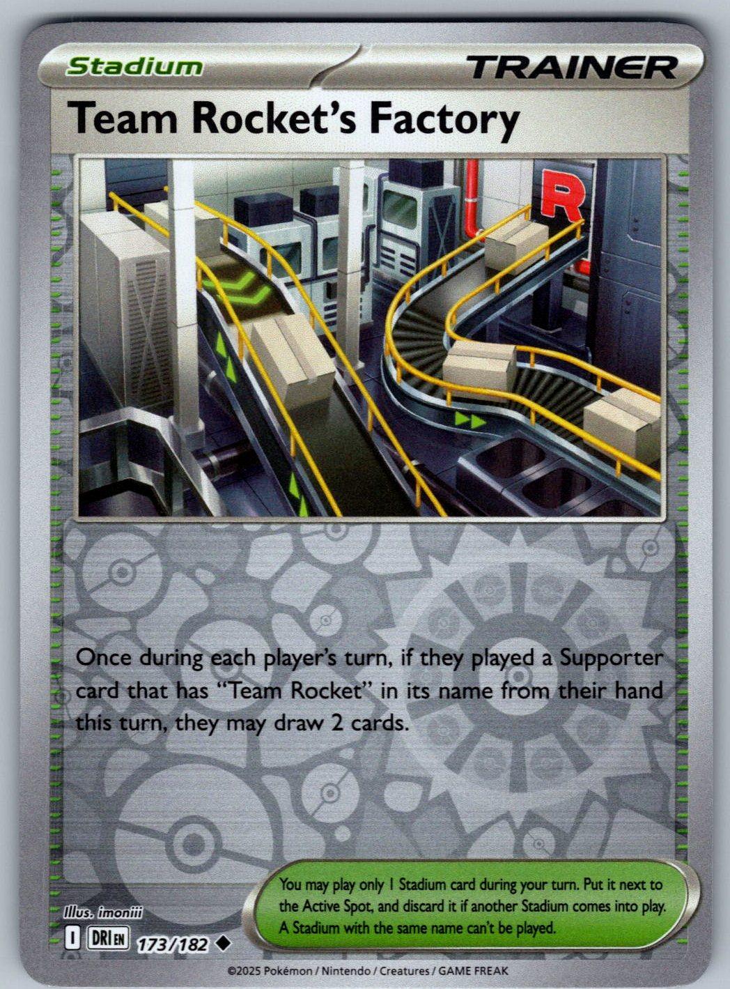 Team Rocket's Factory 173/182 Destined Rivals Pokemon Reverse Holo
