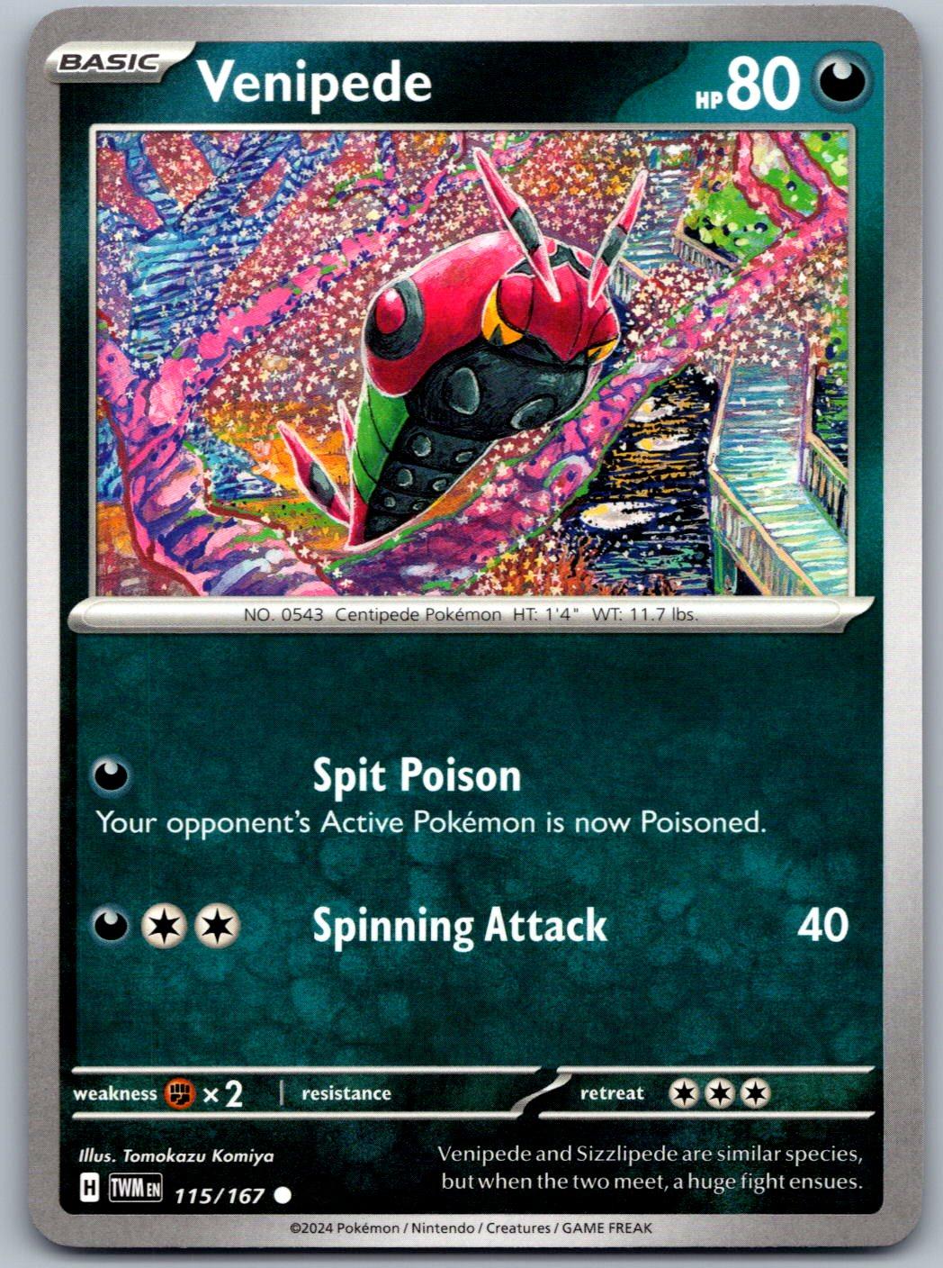 Venipede 115/167 Twilight Masquerade Pokemon