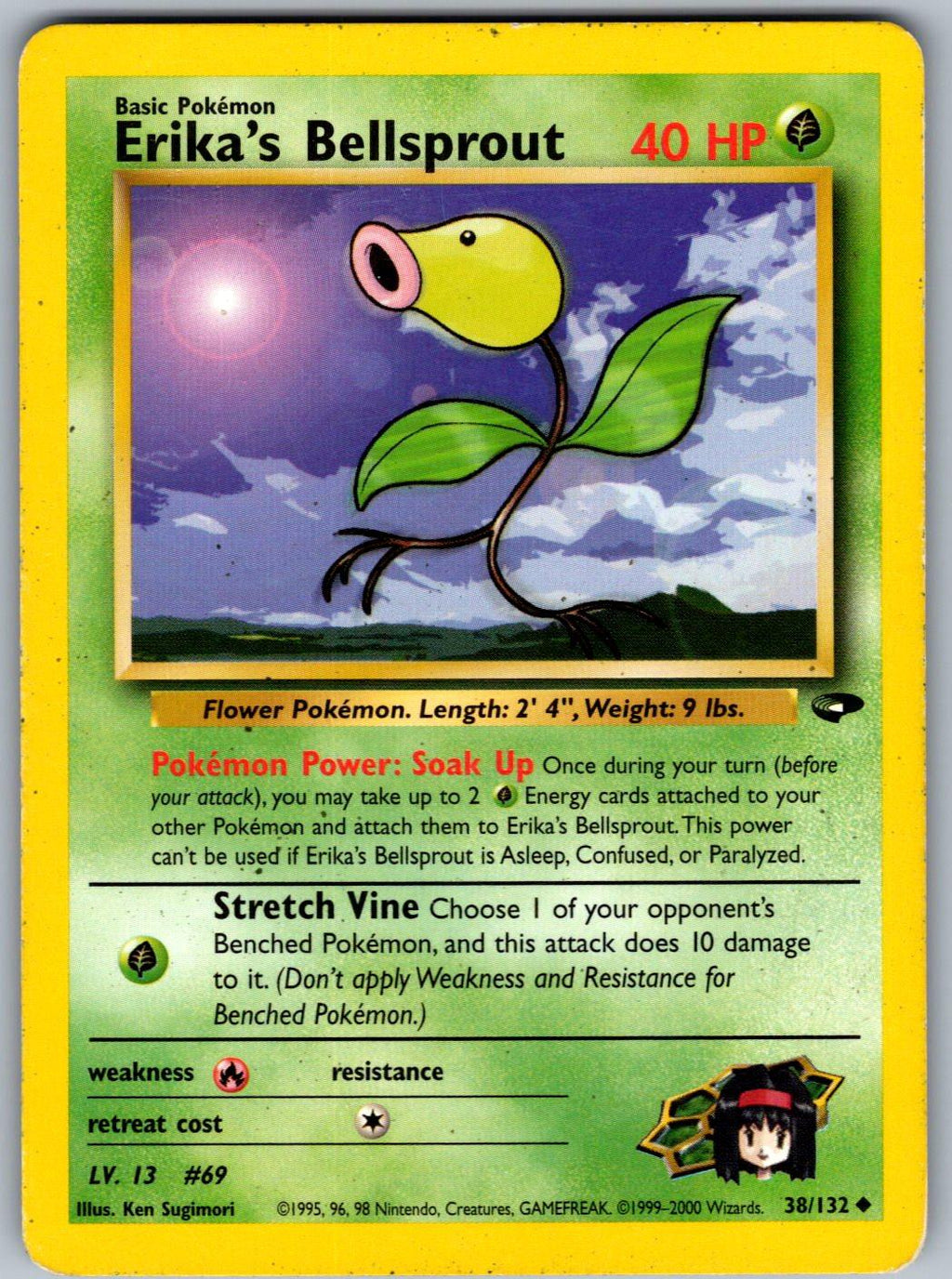 Erika's Bellsprout 38/132 Gym Challenge Pokemon Unlimited