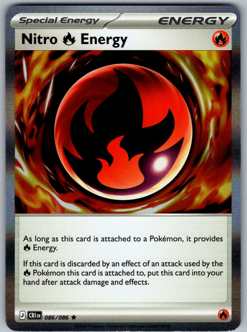 Nitro R Energy 086/086 Chaos Rising Pokemon Holo