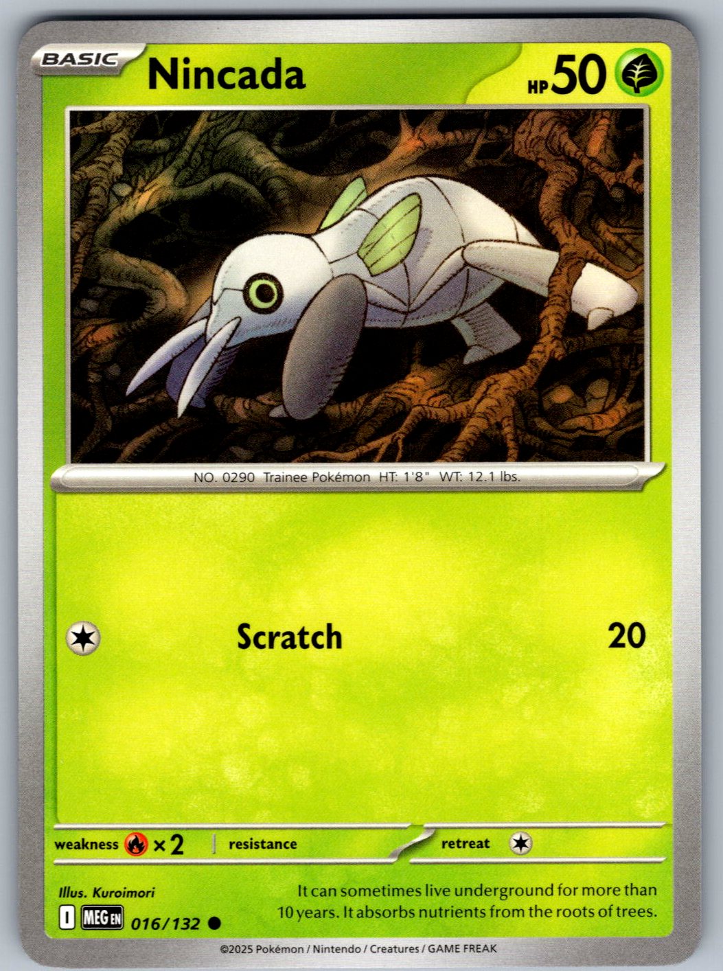 Nincada 016/132 Mega Evolution Pokemon