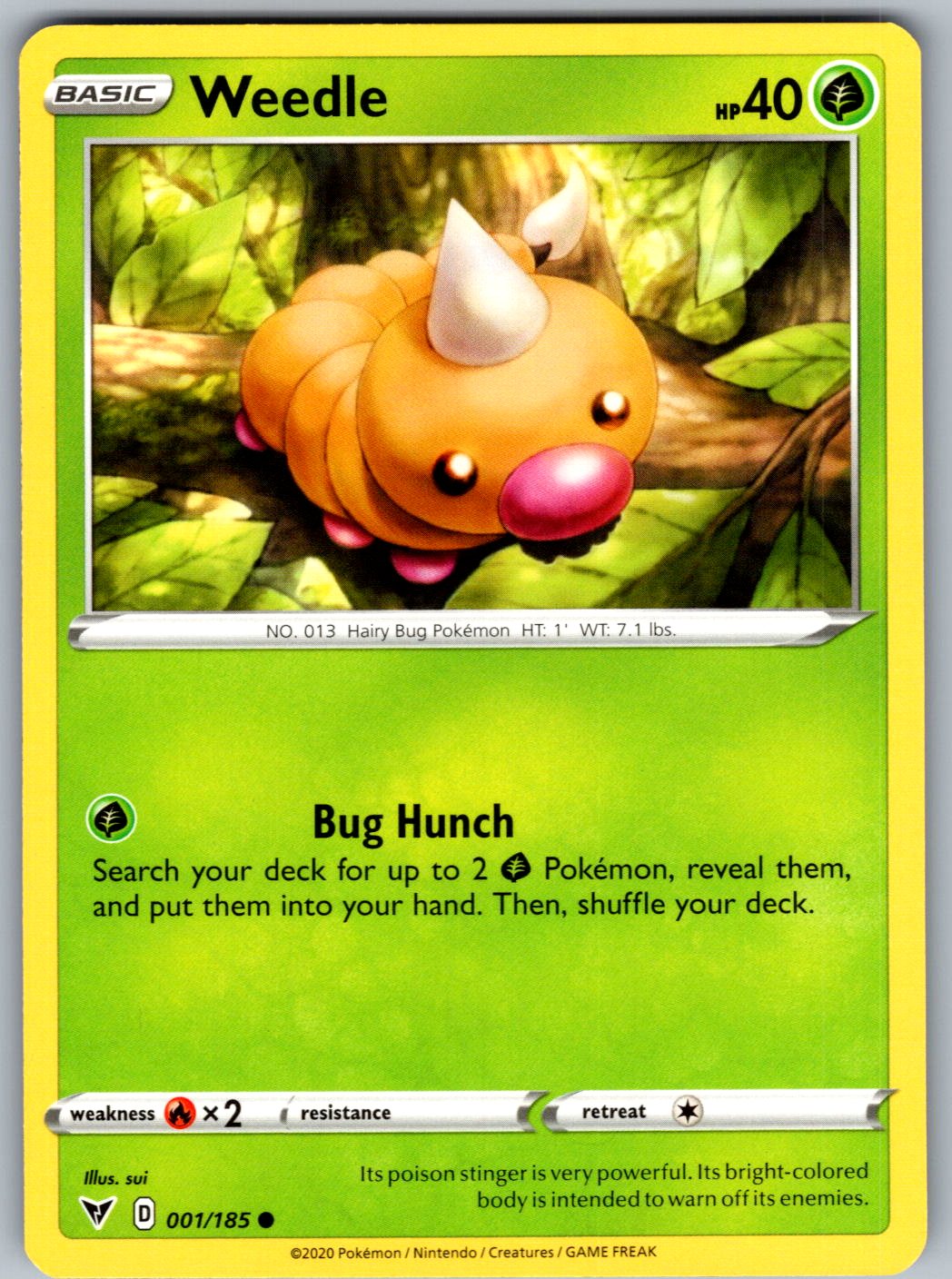 Weedle 001/185 Vivid Voltage Pokemon