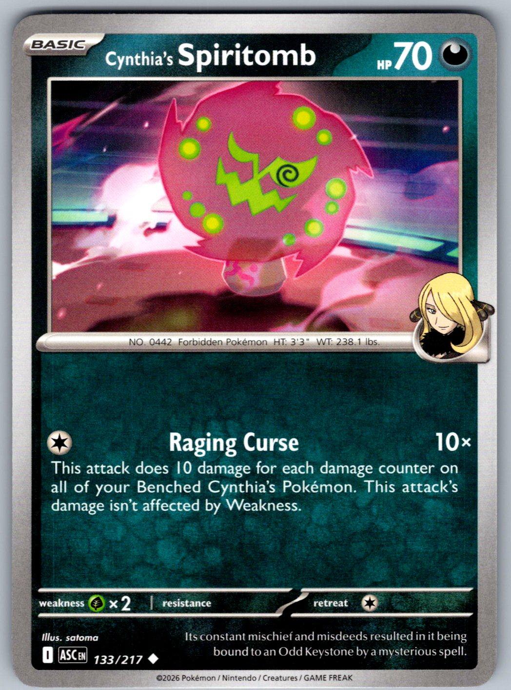 Cynthia's Spiritomb 133/217 Ascended Heroes Pokemon