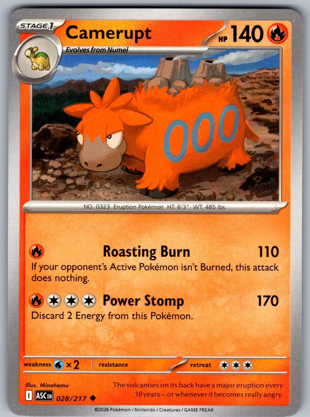 Camerupt 028/217 Ascended Heroes Pokemon