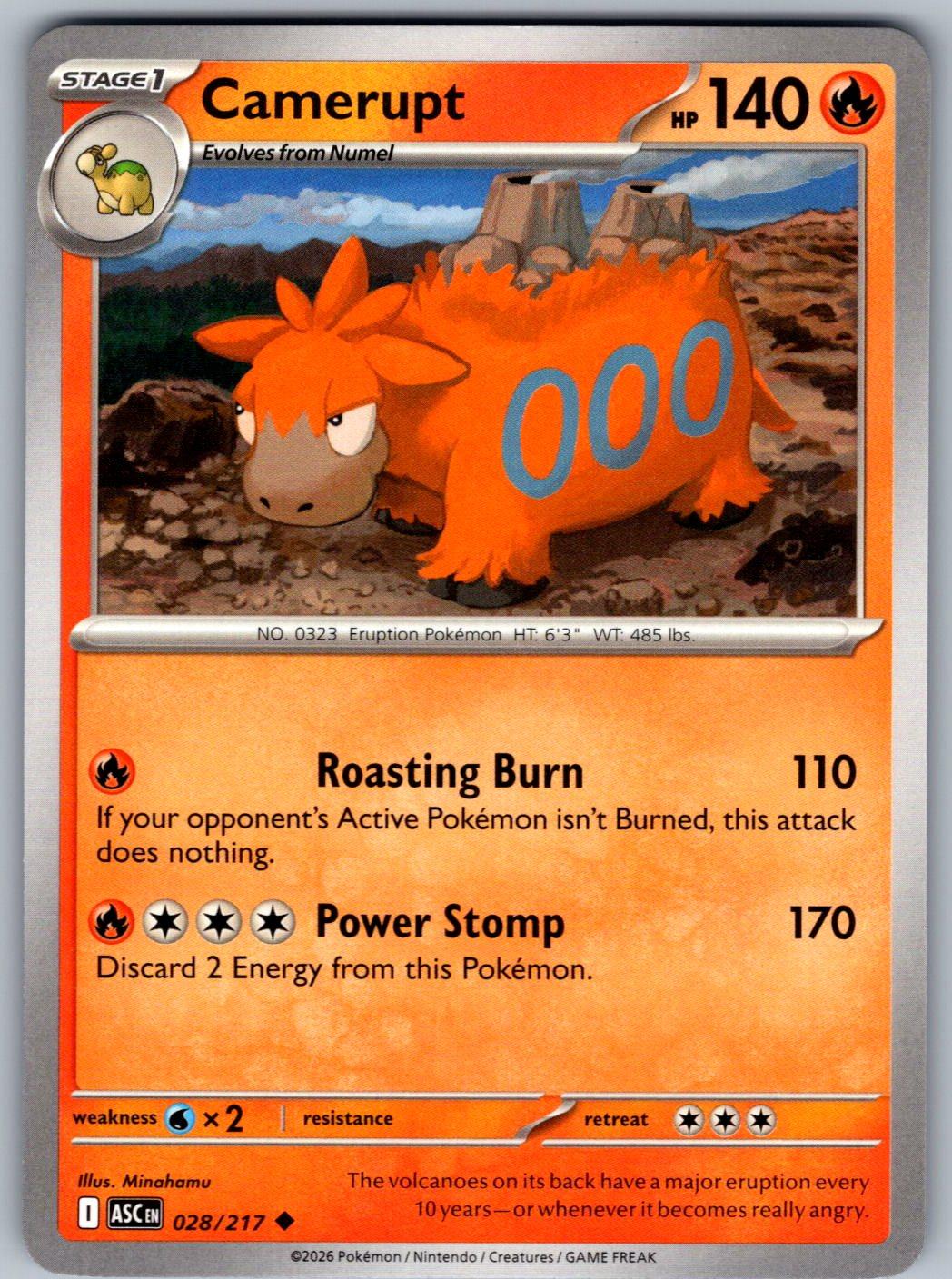 Camerupt 028/217 Ascended Heroes Pokemon