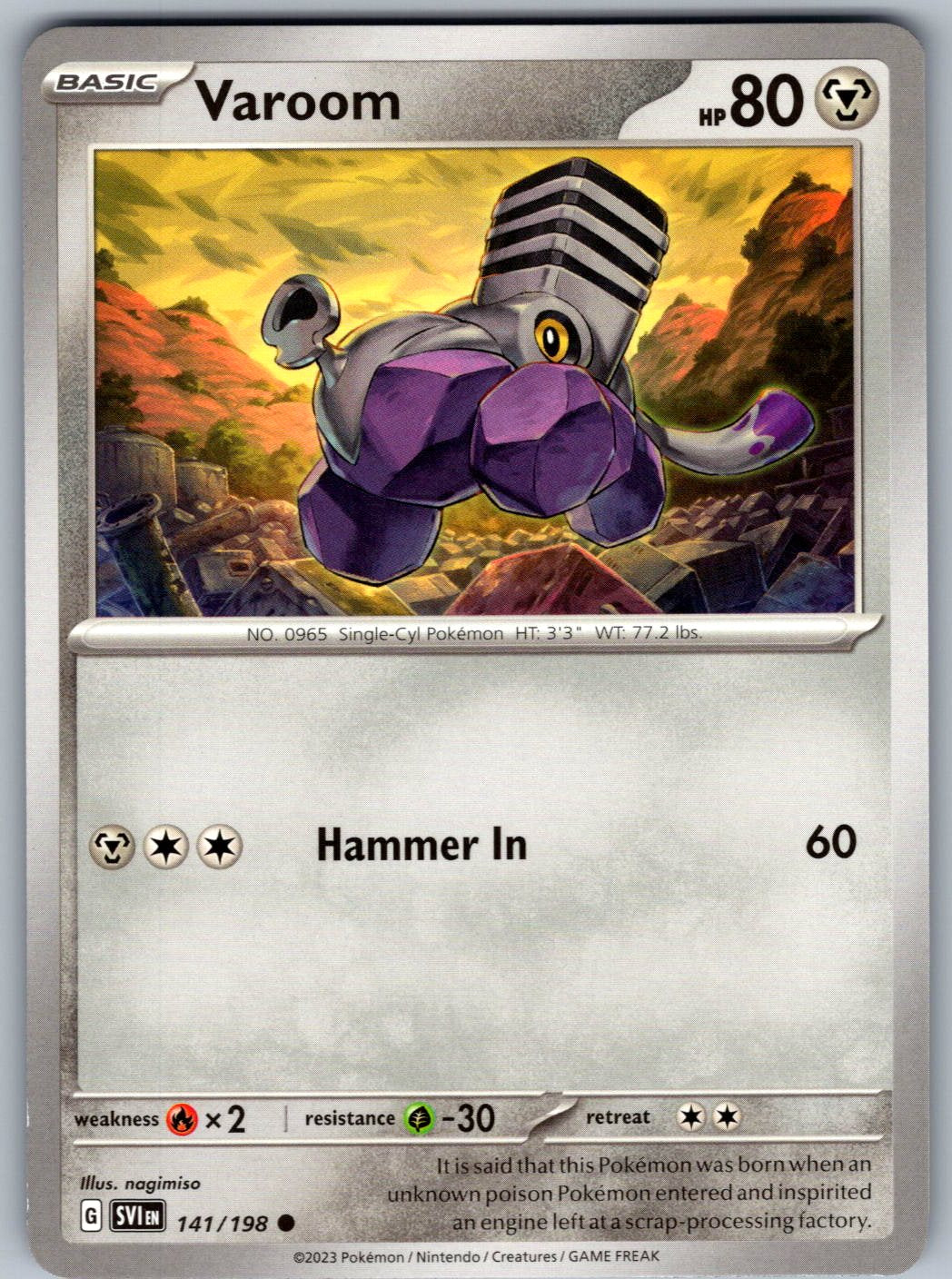 Varoom 141/198 Scarlet & Violet Pokemon