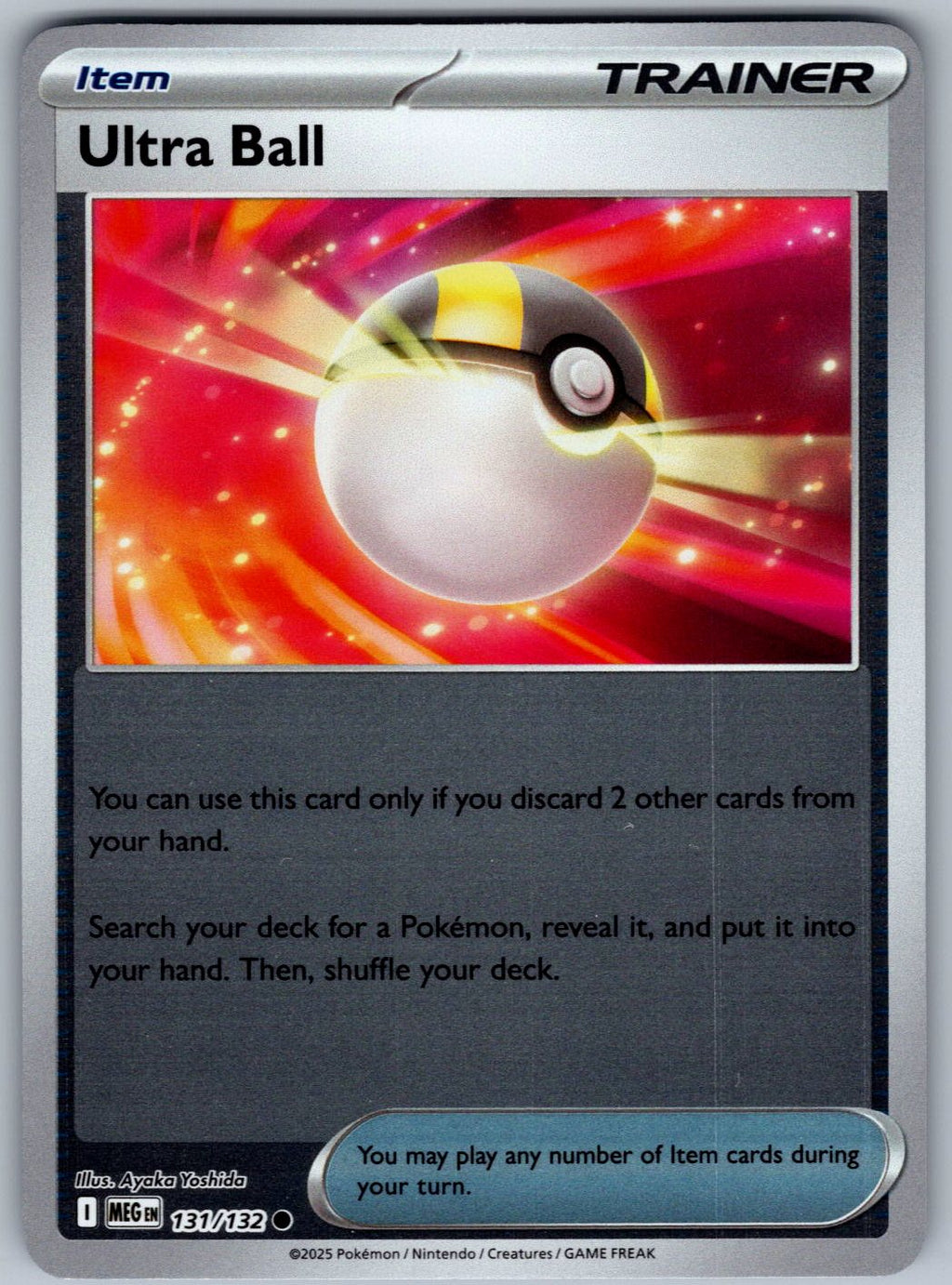 Ultra Ball 131/132 Mega Evolution Pokemon Reverse Holo