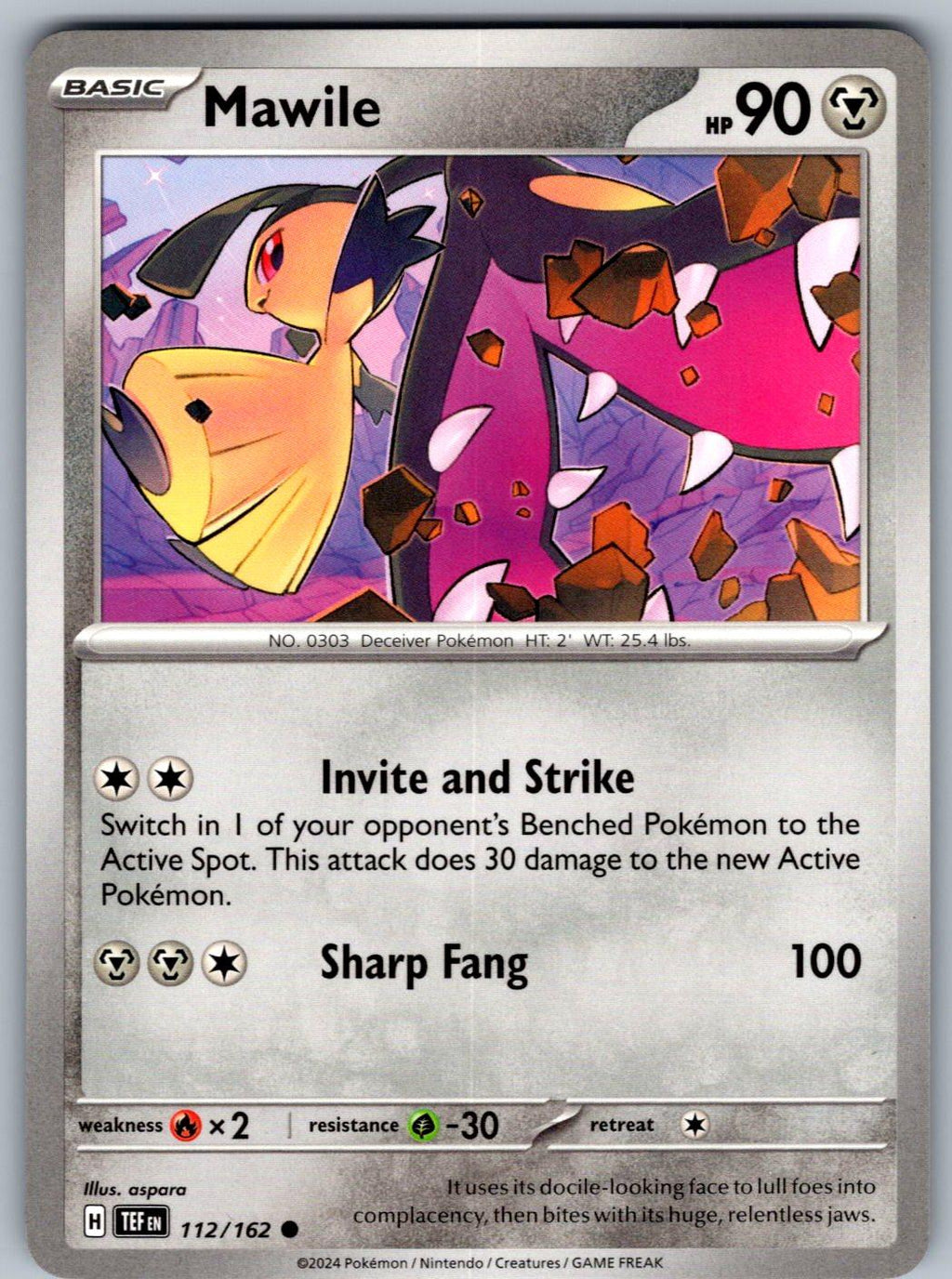 Mawile 112/162 Temporal Forces Pokemon