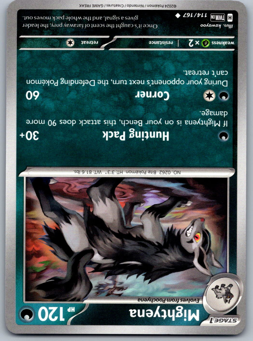 Mightyena 114/167 Twilight Masquerade Pokemon
