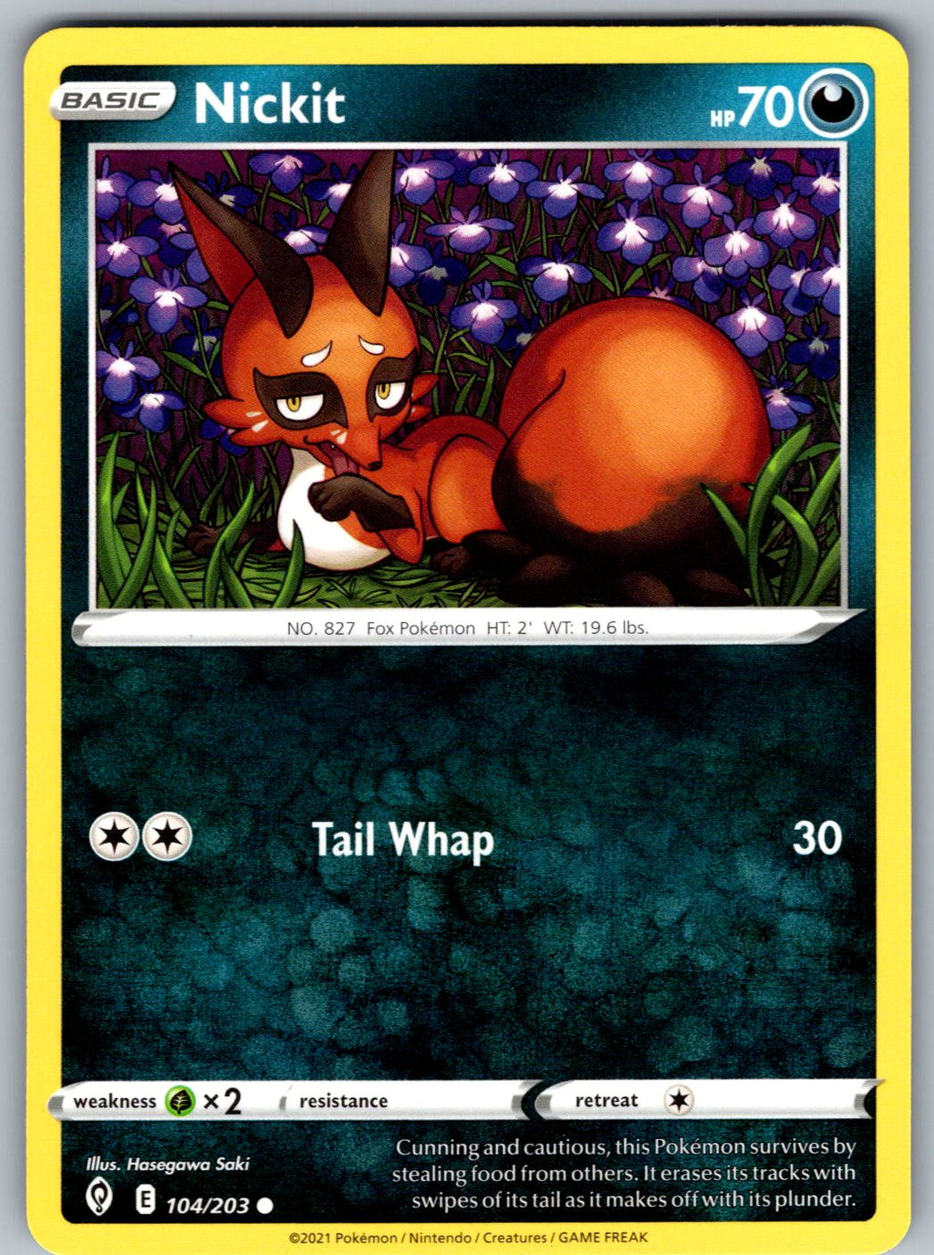 Nickit 104/203 Evolving Skies Pokemon