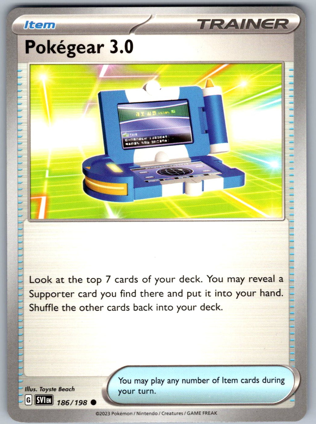 Pokegear 3.0 186/198 Scarlet & Violet Pokemon