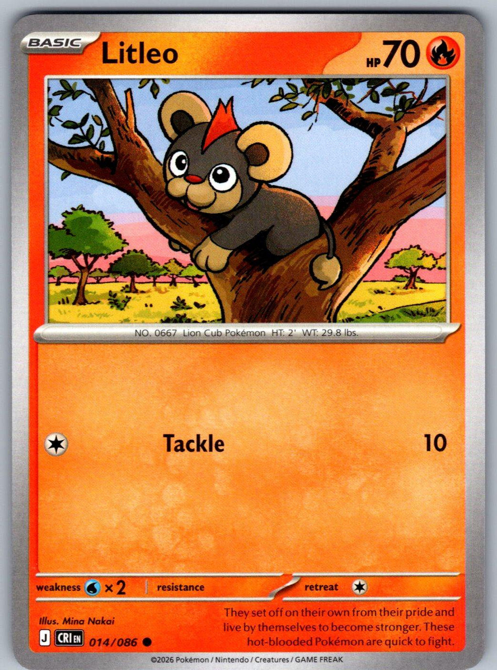Litleo 014/086 Chaos Rising Pokemon