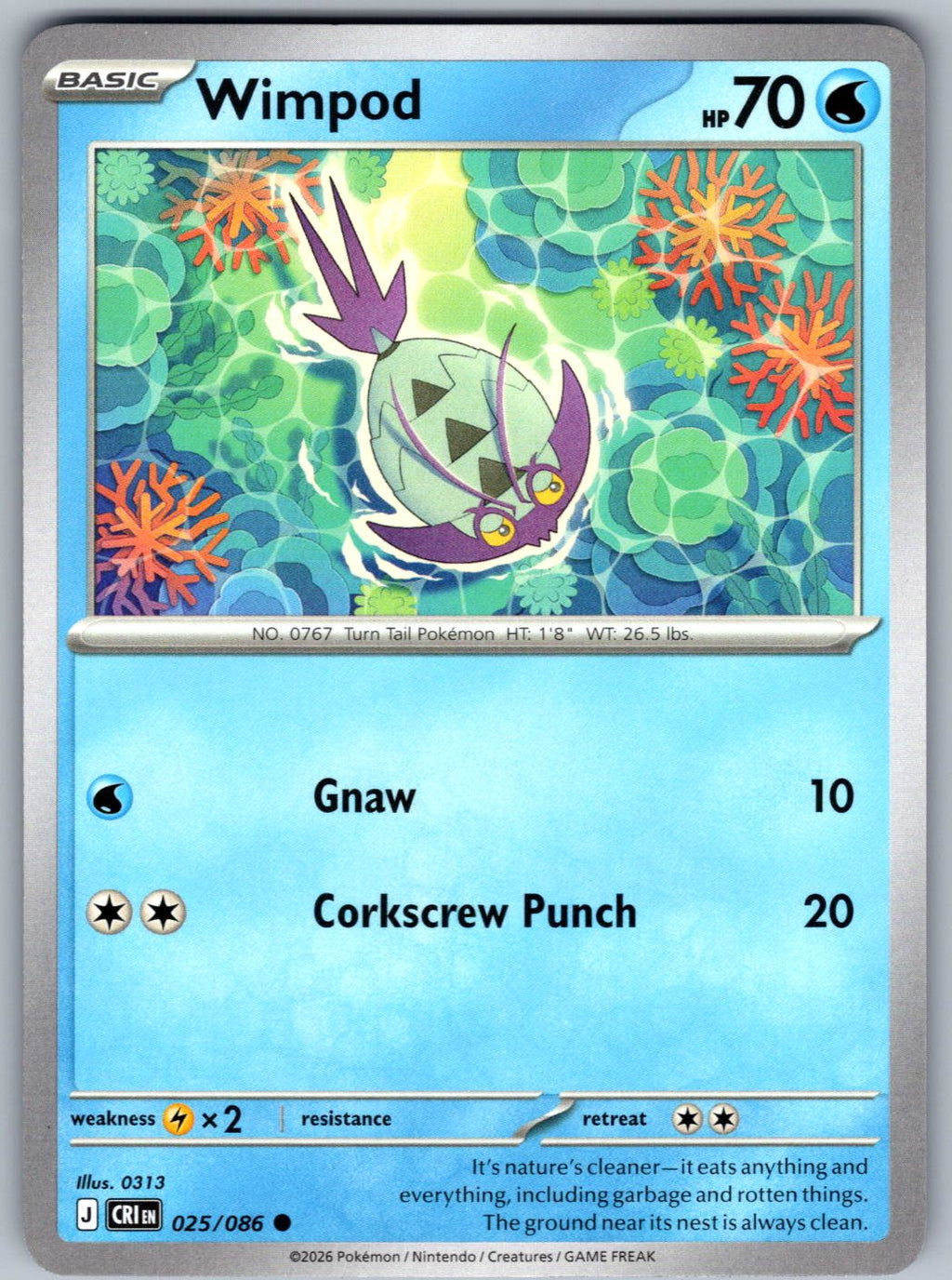 Wimpod 025/086 Chaos Rising Pokemon