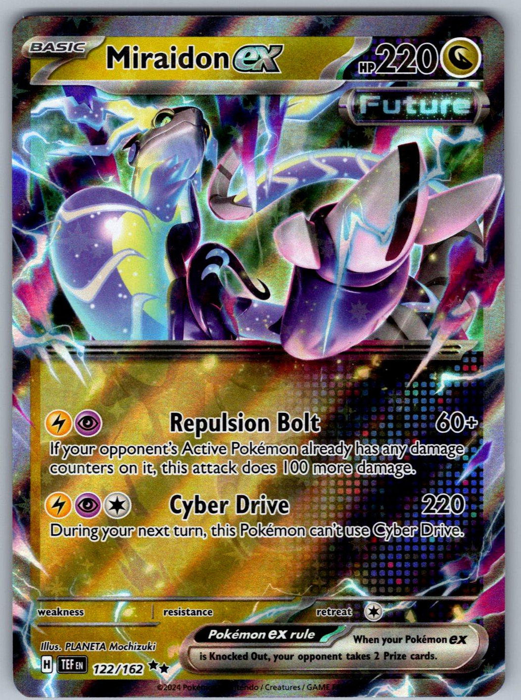 Miraidon ex 122/162 Temporal Forces Pokemon Holo
