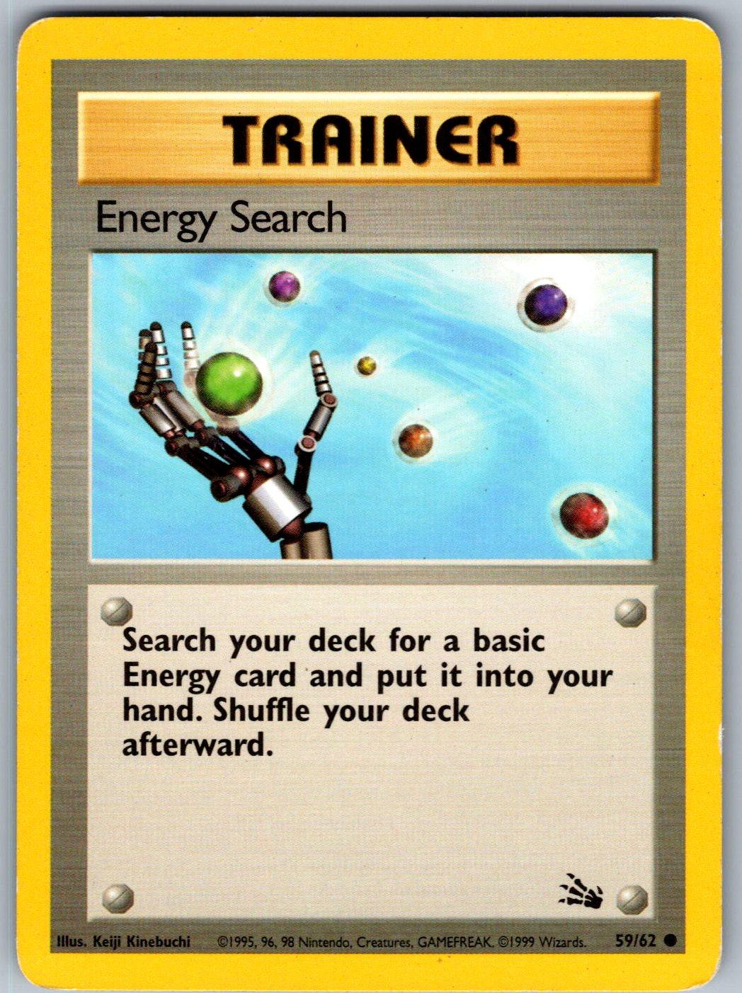 Energy Search 59/62 Fossil Pokemon Unlimited