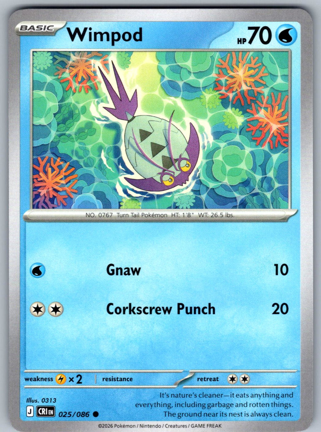 Wimpod 025/086 Chaos Rising Pokemon