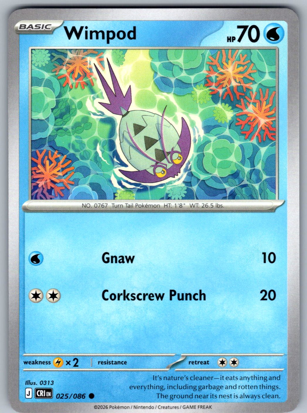 Wimpod 025/086 Chaos Rising Pokemon