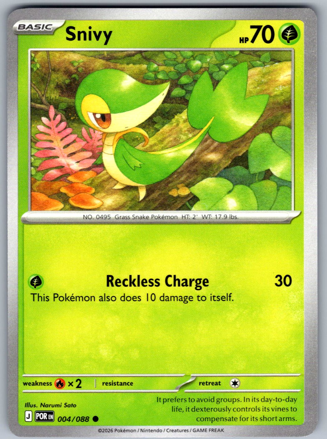 Snivy 004/088 Perfect Order Pokemon