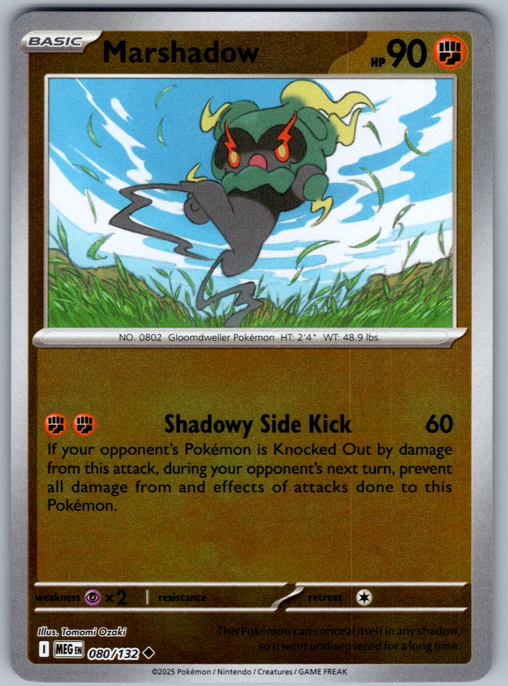 Marshadow 080/132 Mega Evolution Pokemon Reverse Holo