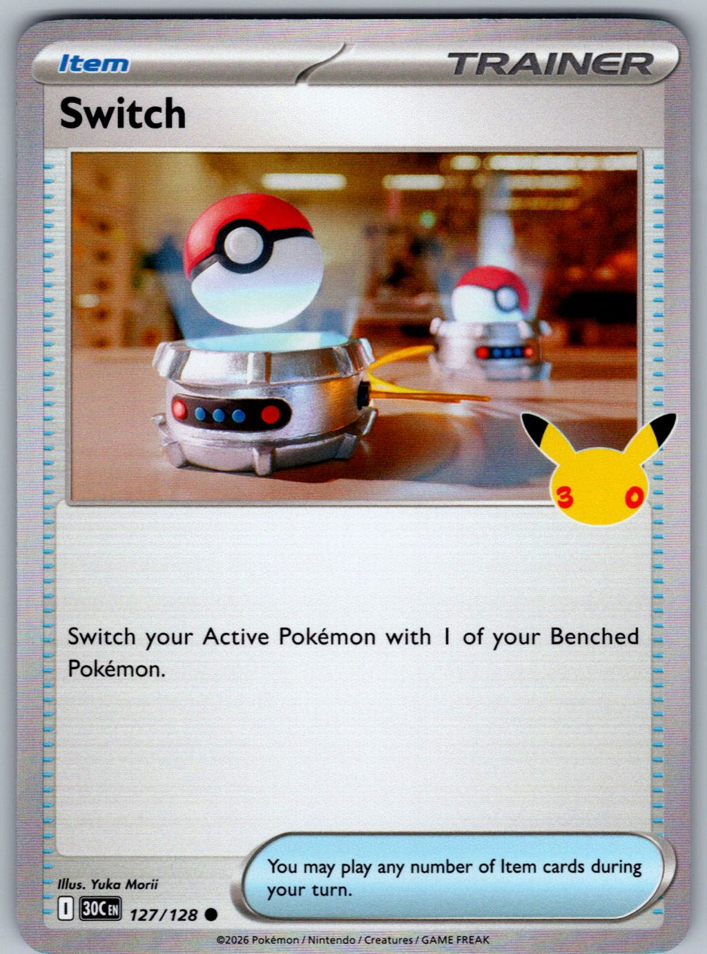 Switch 127/128 ME: 30th Celebration Pokemon Holo