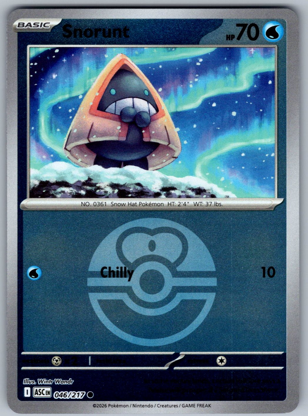Snorunt (Love Ball) 046/217 Ascended Heroes Pokemon Reverse Holo