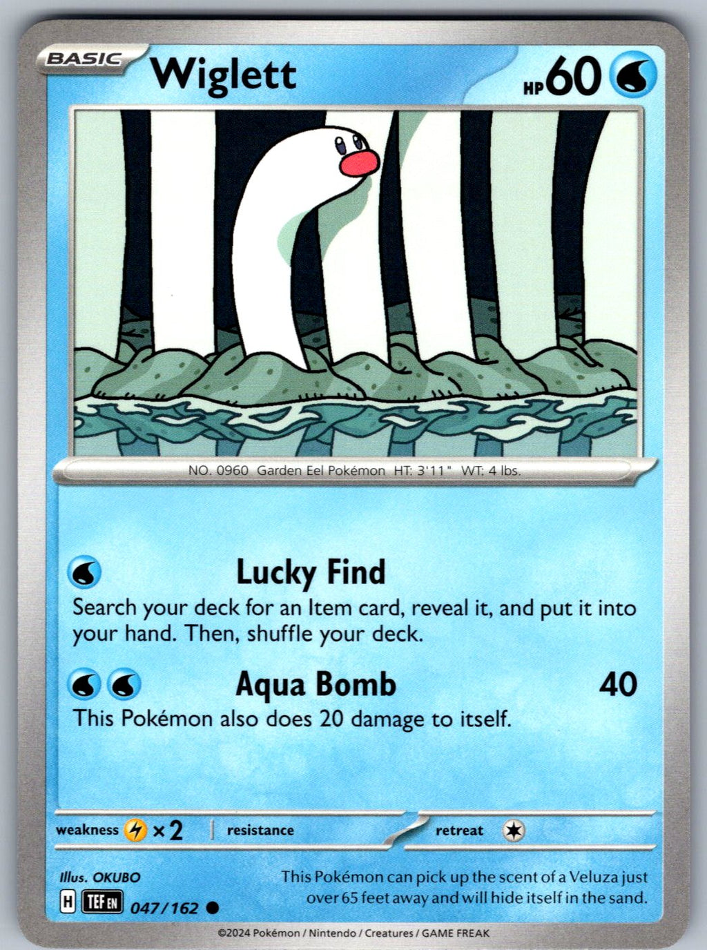 Wiglett 047/162 Temporal Forces Pokemon