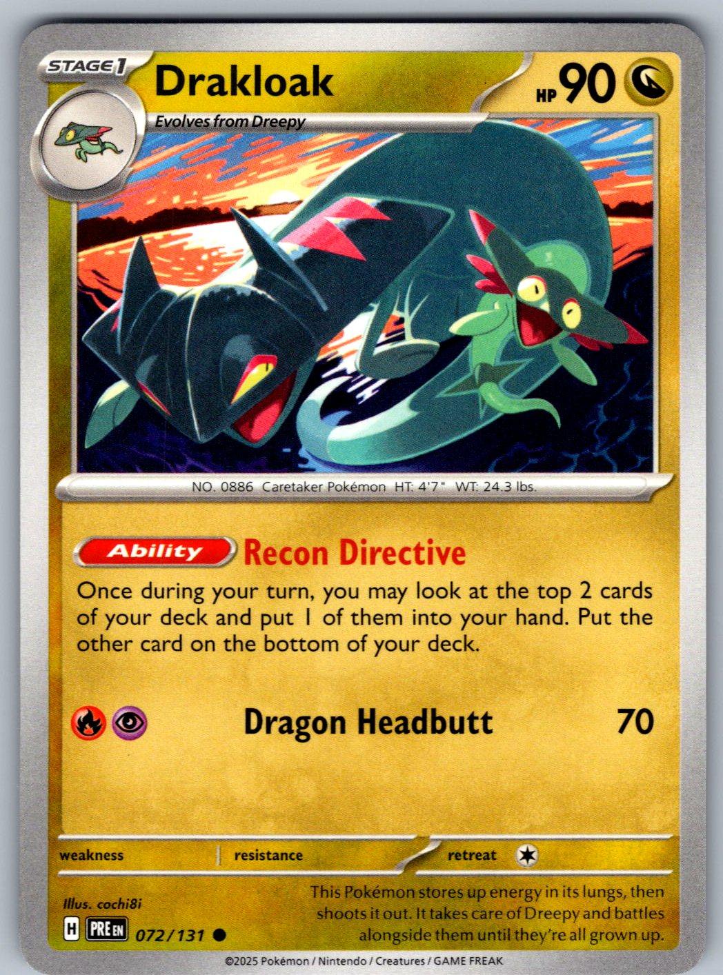 Drakloak 072/131 Prismatic Evolutions Pokemon