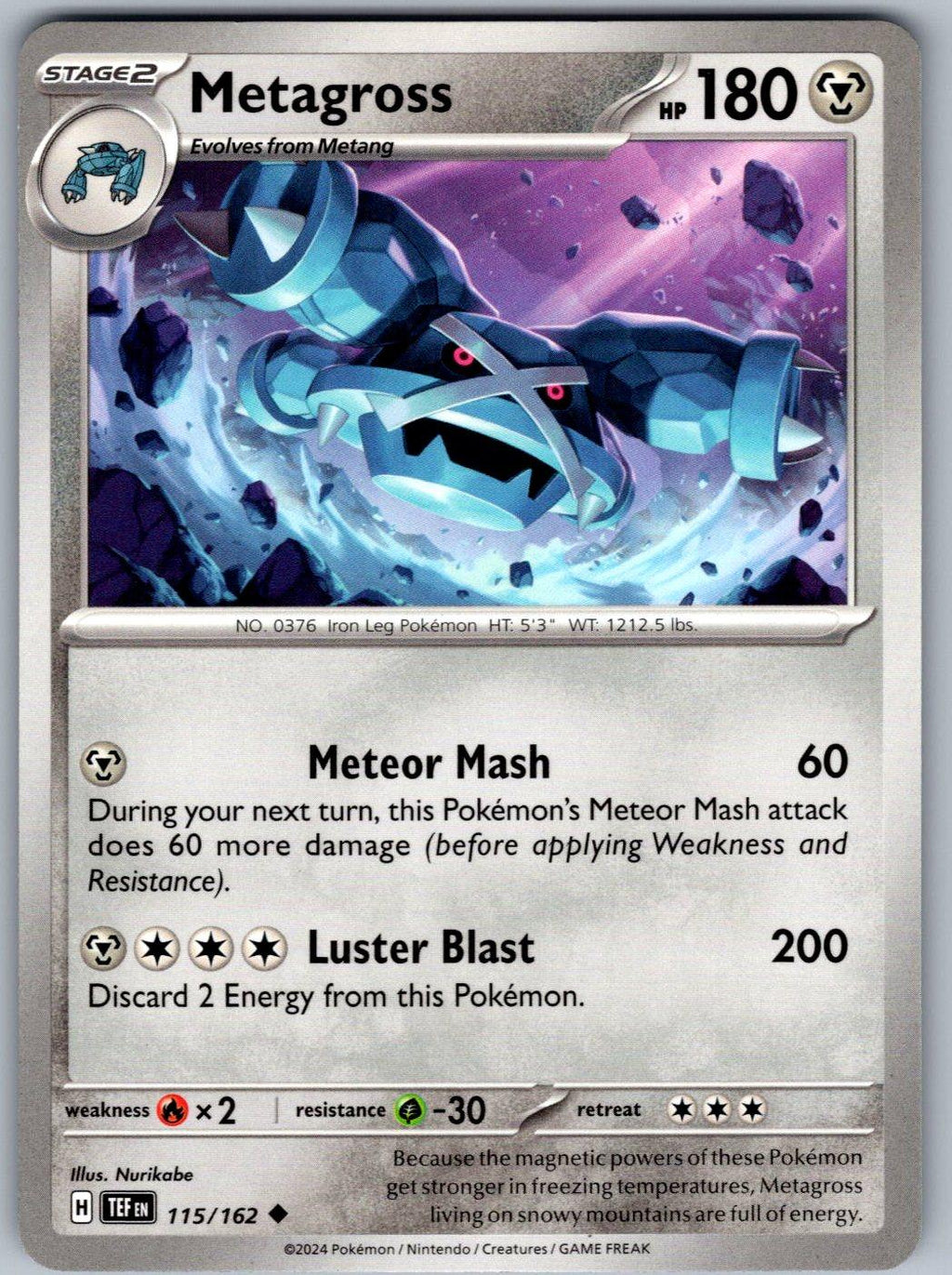 Metagross 115/162 Temporal Forces Pokemon