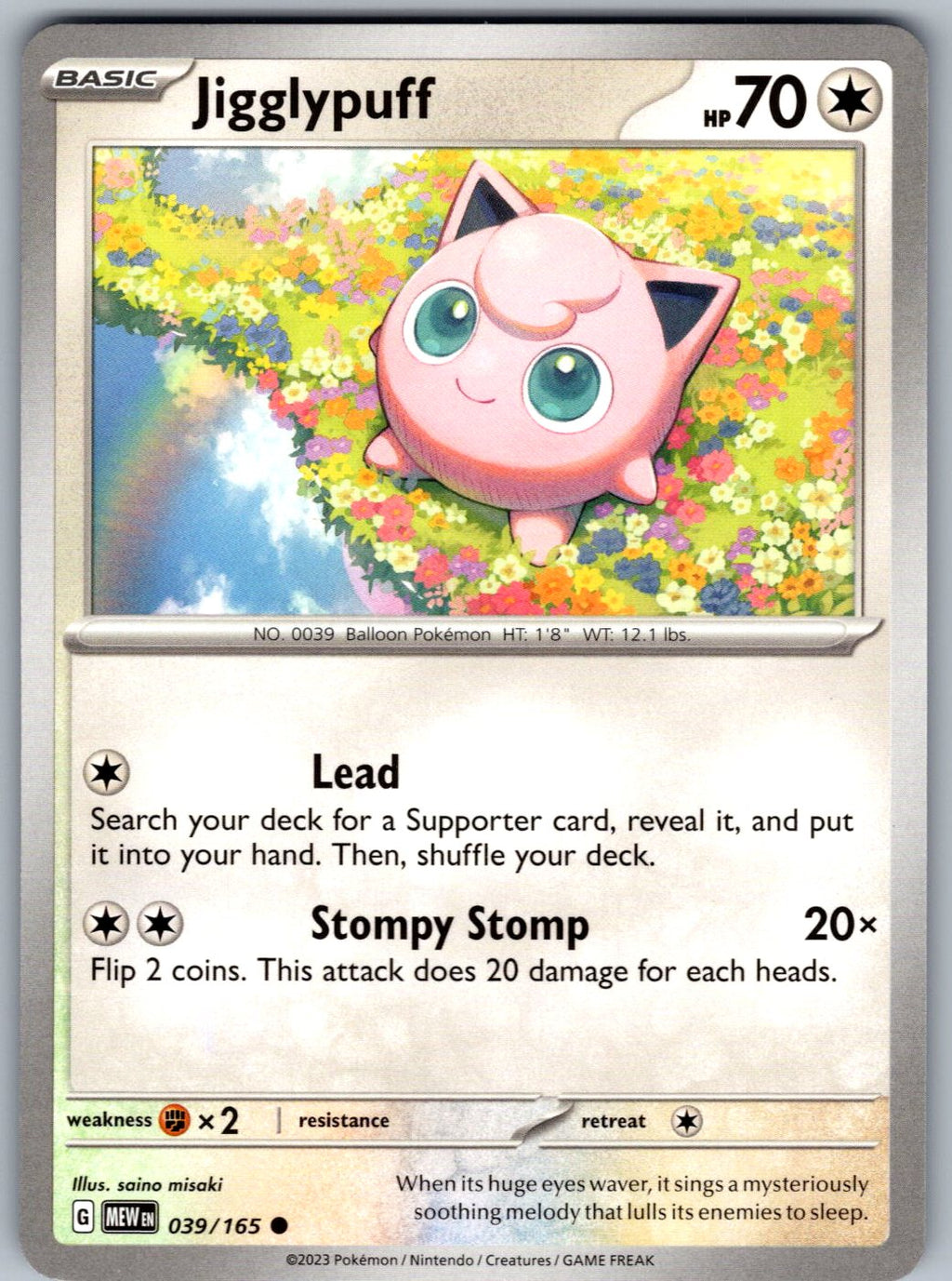 Jigglypuff 039/165 151 Pokemon