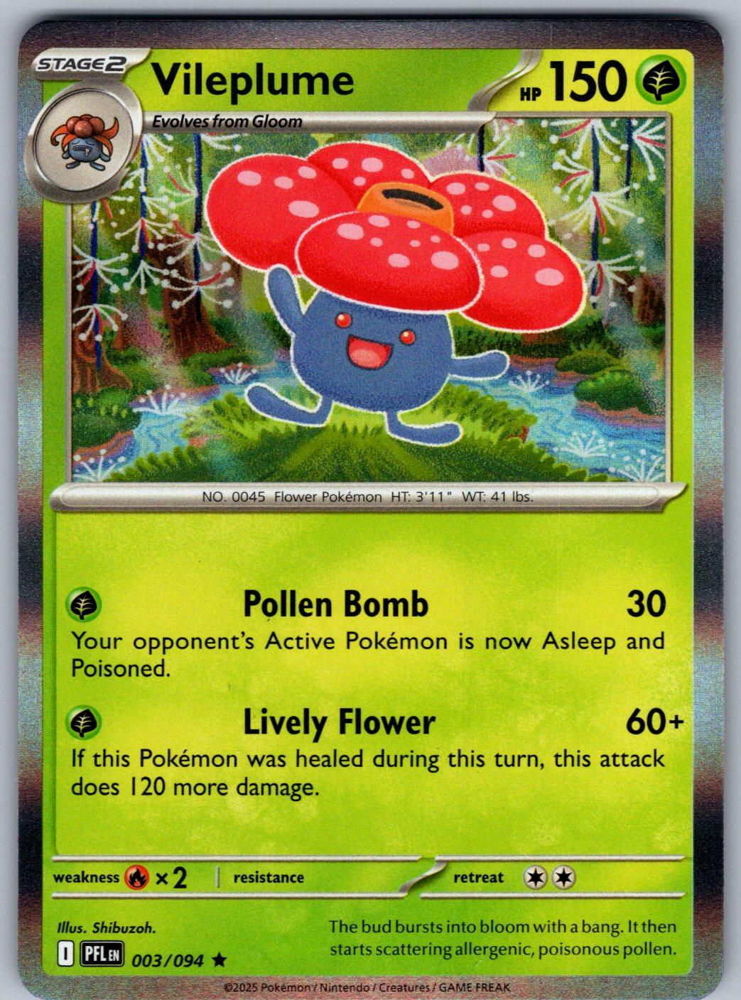 Vileplume 003/094 Phantasmal Flames Pokemon Holo