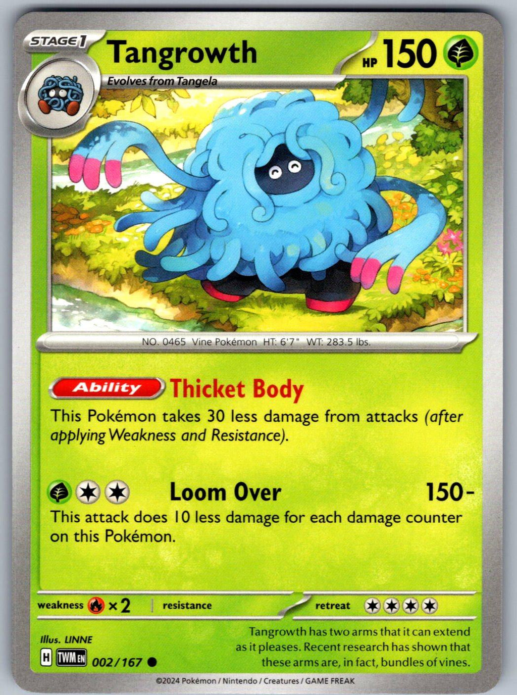 Tangrowth 002/167 Twilight Masquerade Pokemon