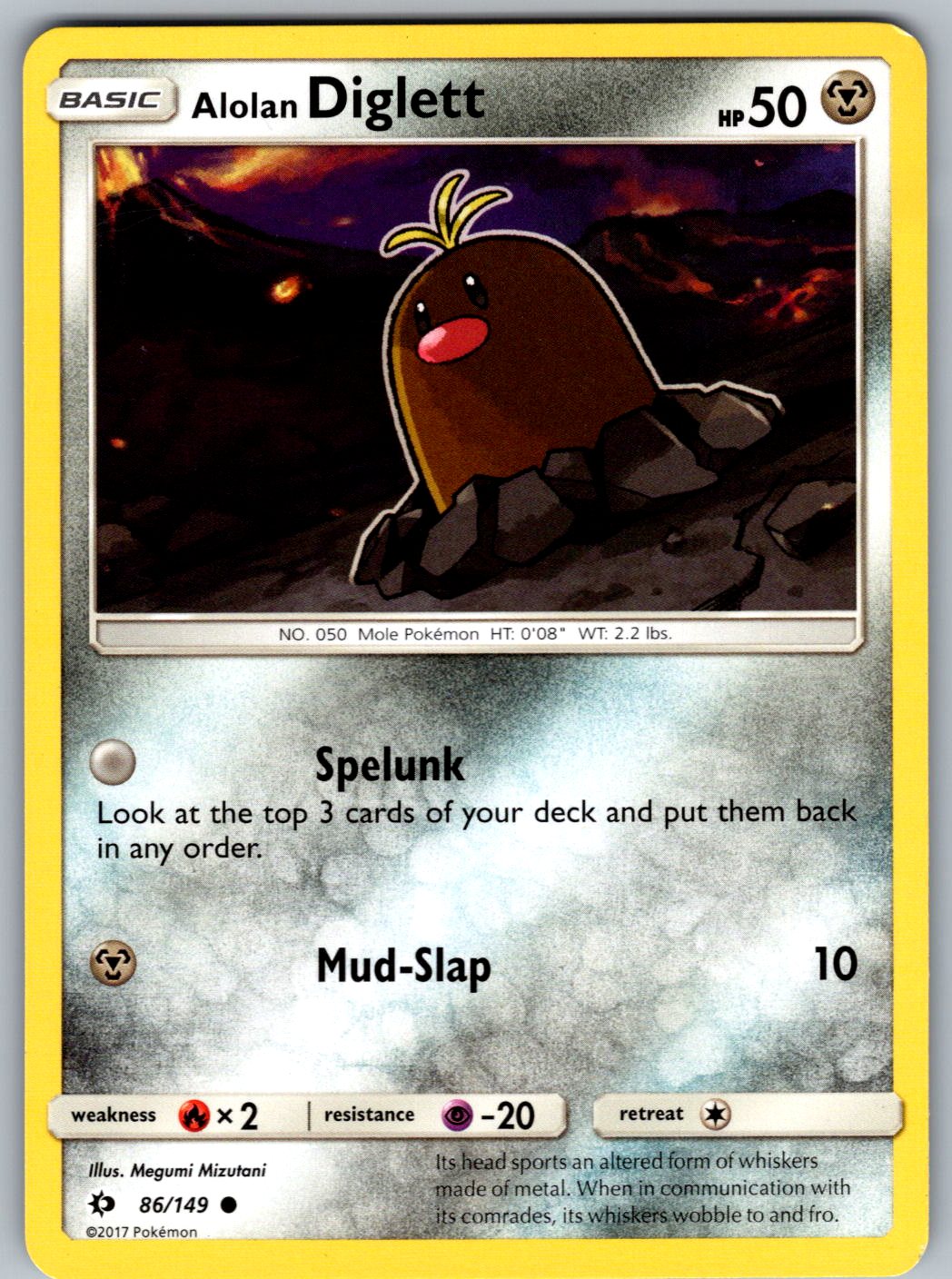 Alolan Diglett 86/149 SM Base Set Pokemon