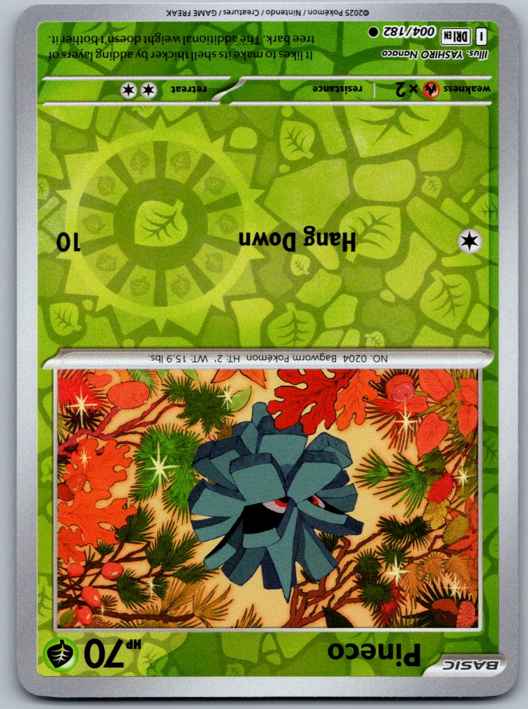Pineco 004/182 Destined Rivals Pokemon Reverse Holo