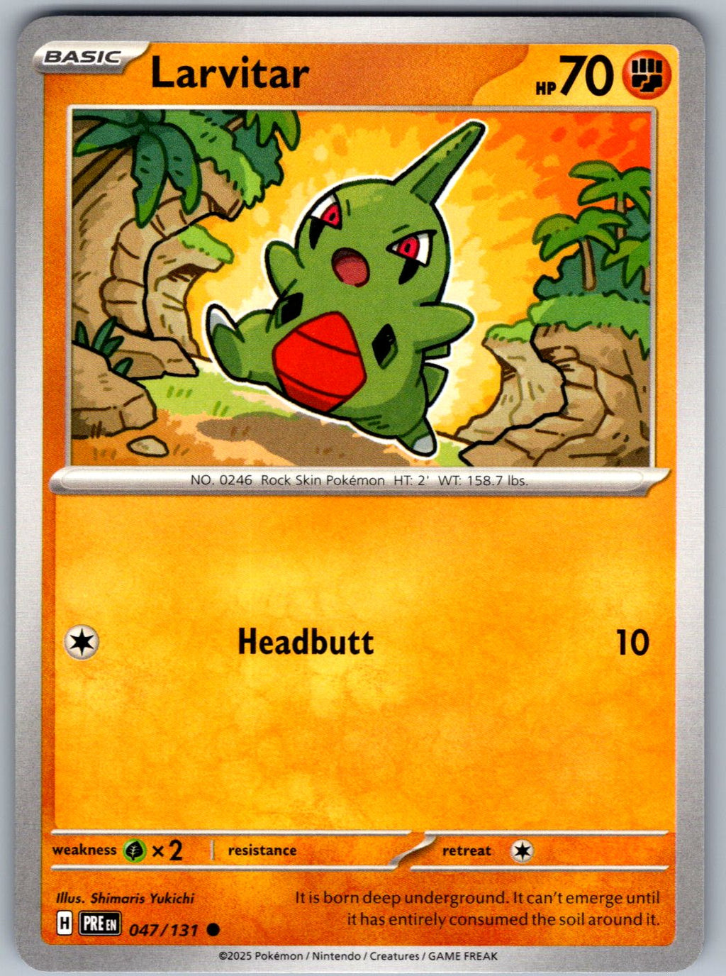 Larvitar 047/131 Prismatic Evolutions Pokemon