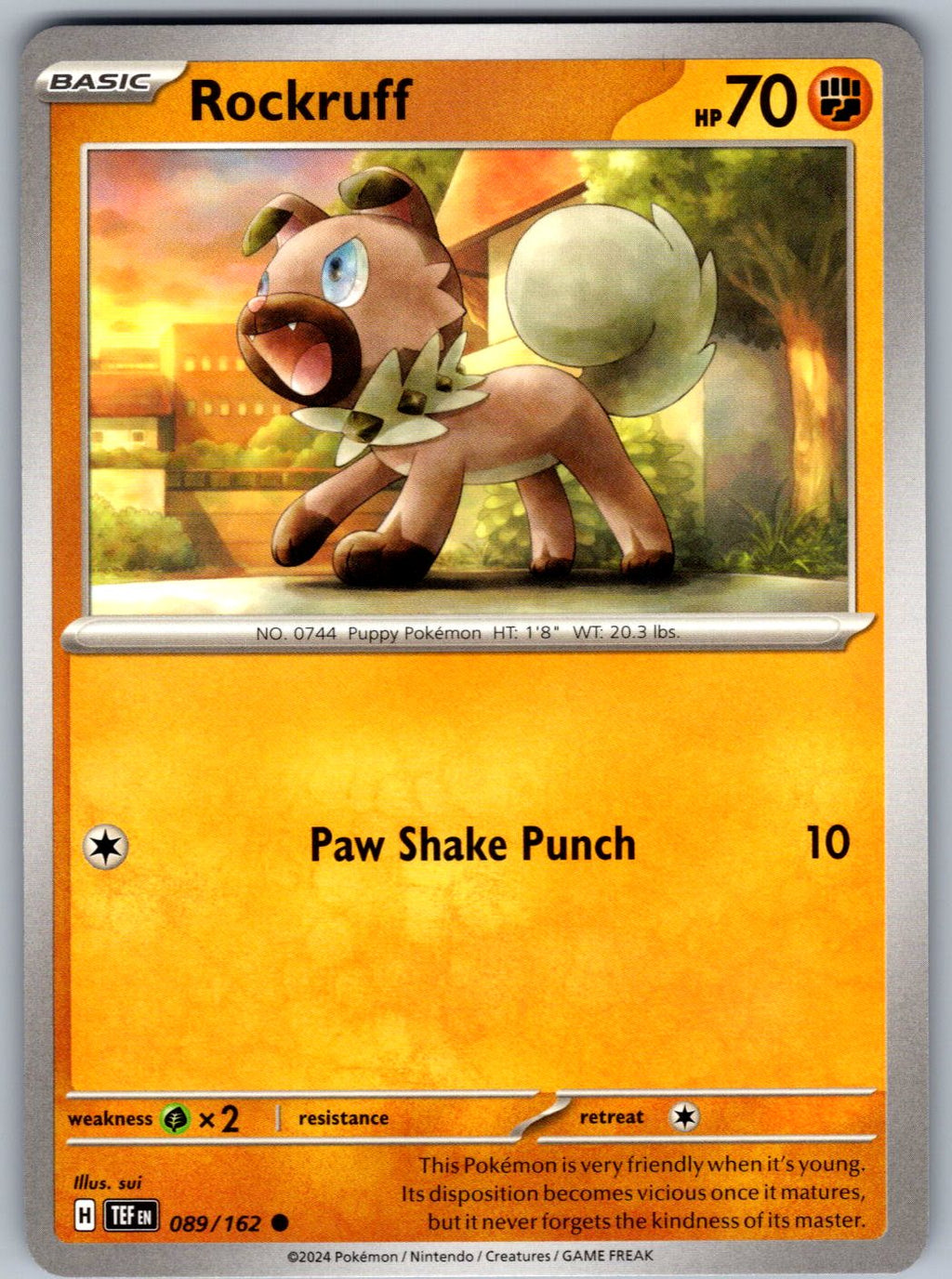Rockruff 089/162 Temporal Forces Pokemon