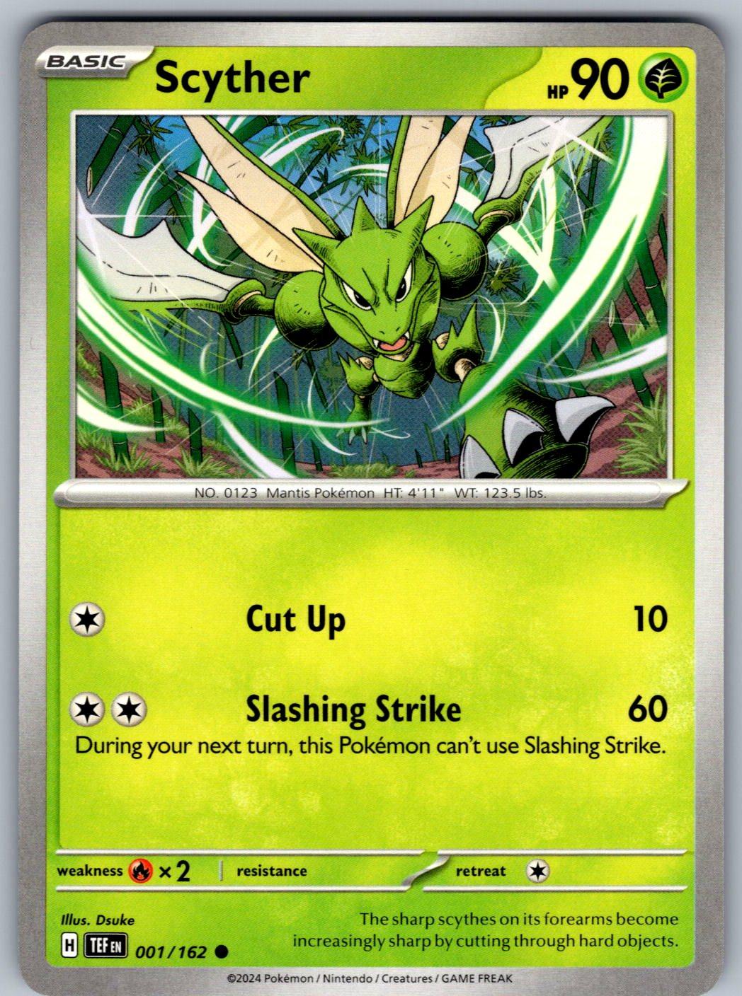 Scyther 001/162 Temporal Forces Pokemon