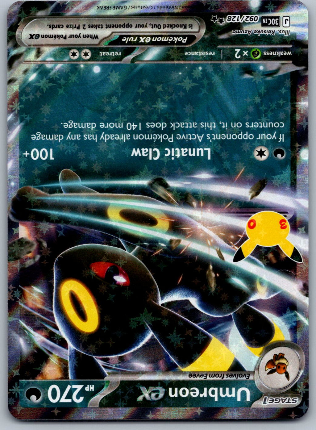 Umbreon ex 092/128 ME: 30th Celebration Pokemon Holo