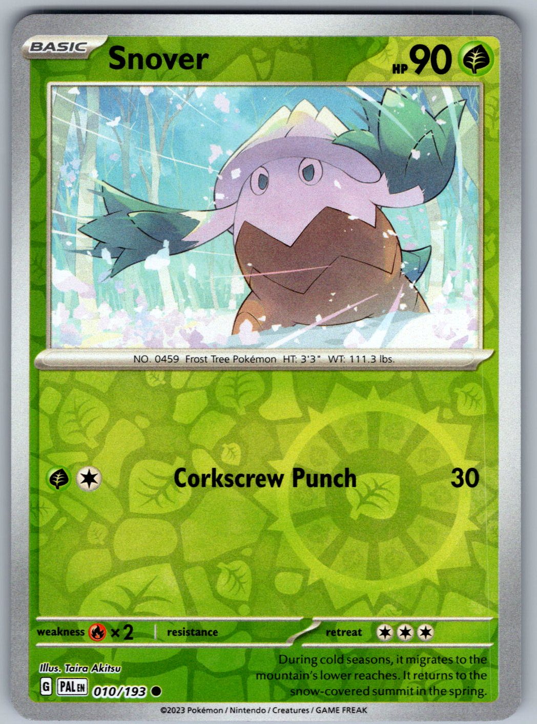 Snover 010/193 Paldea Evolved Pokemon Reverse Holo