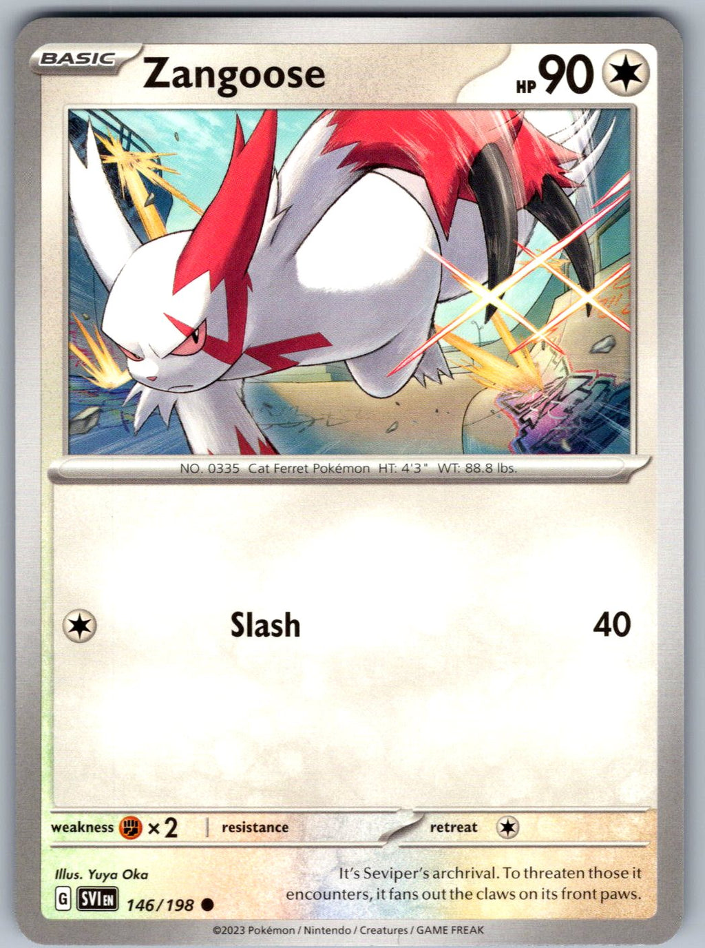 Zangoose 146/198 Scarlet & Violet Pokemon